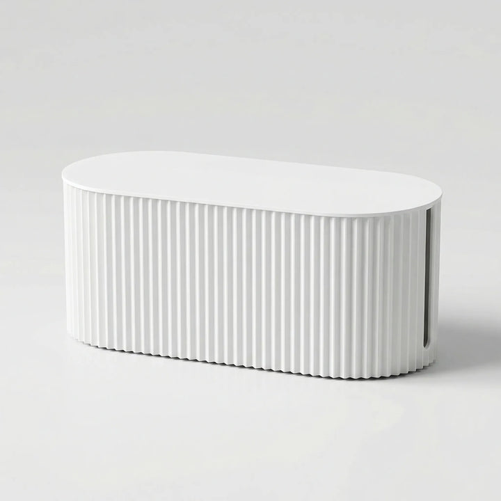 Ribbed Cable Management Box with Flat Top Shelf - Tidlux