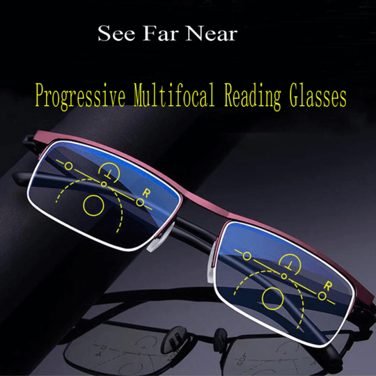 Progressive Reading & Driving Glasses with Anti‑Glare