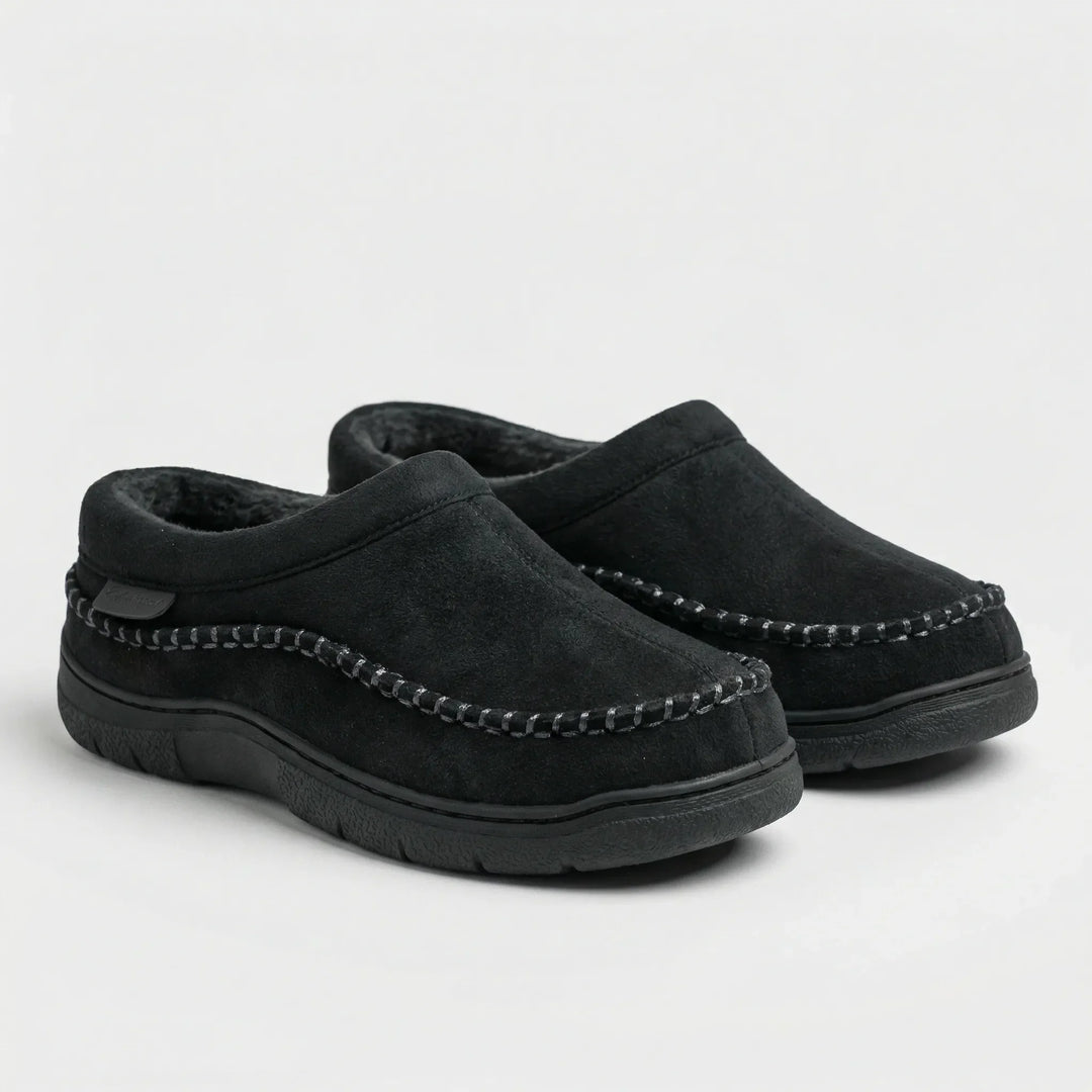 Lined Men's Slipper with Sturdy Sole - Shaun