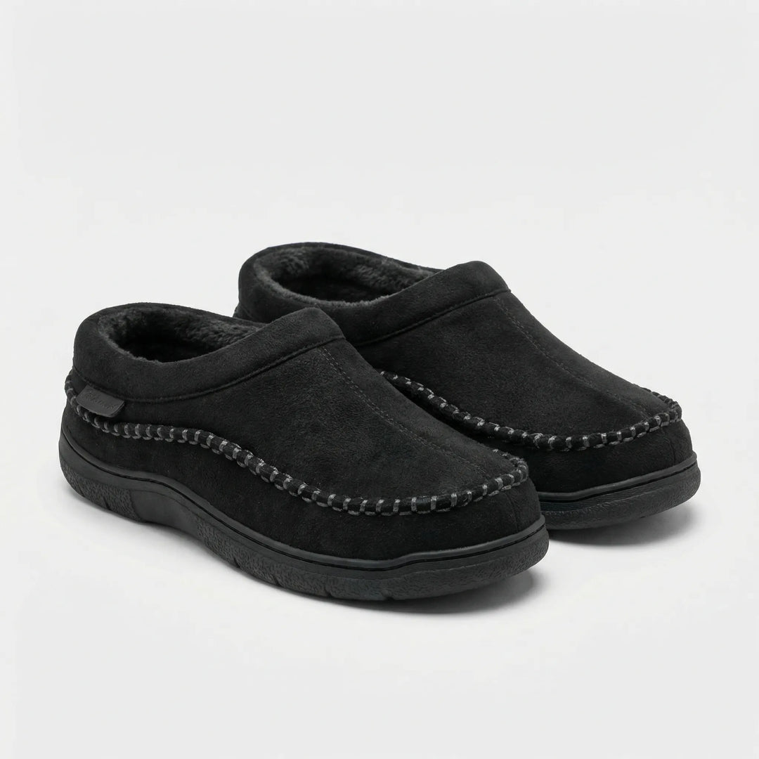Lined Men's Slipper with Sturdy Sole - Shaun