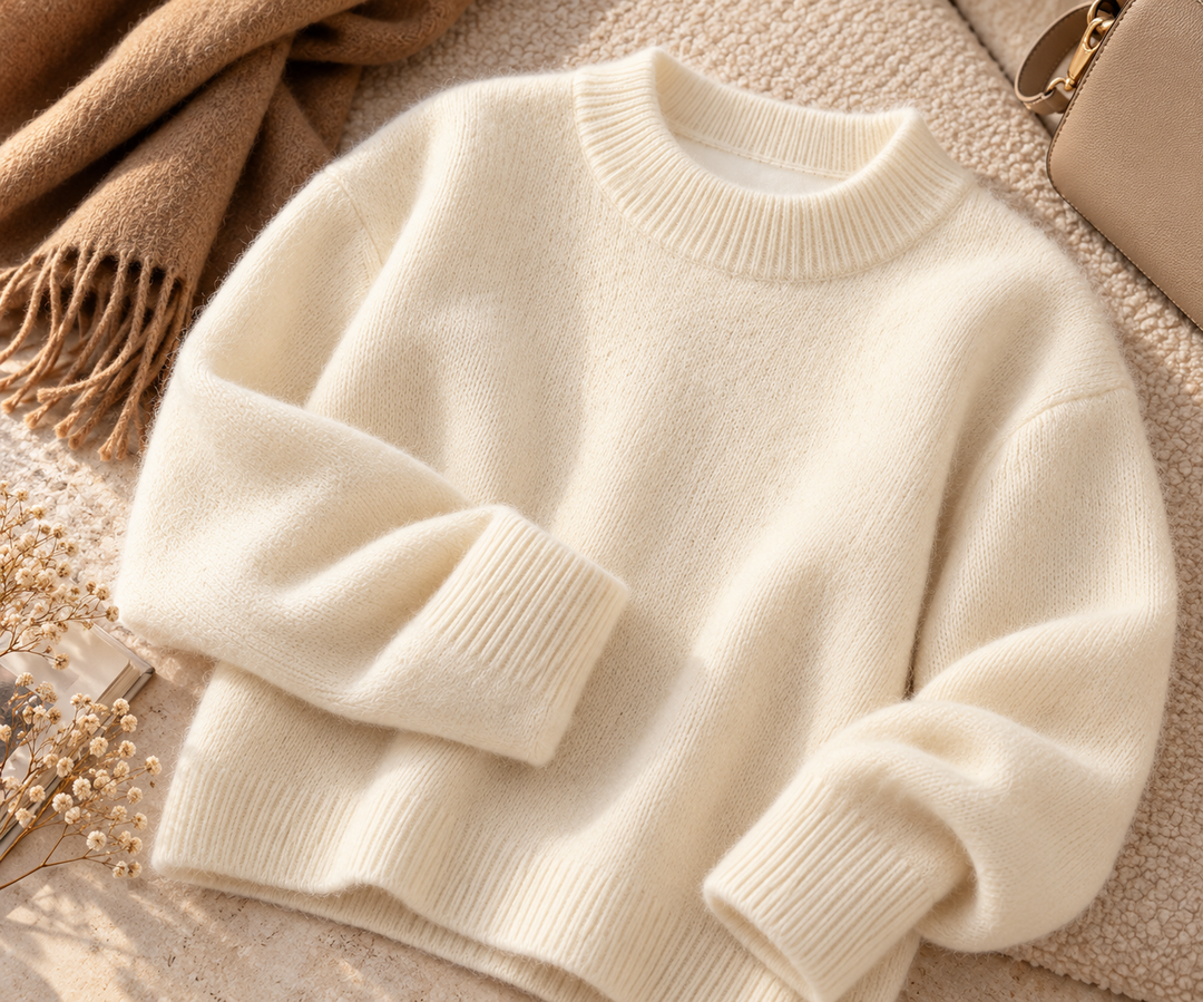 Elegant Women's Cashmere Polo Neck Jumper