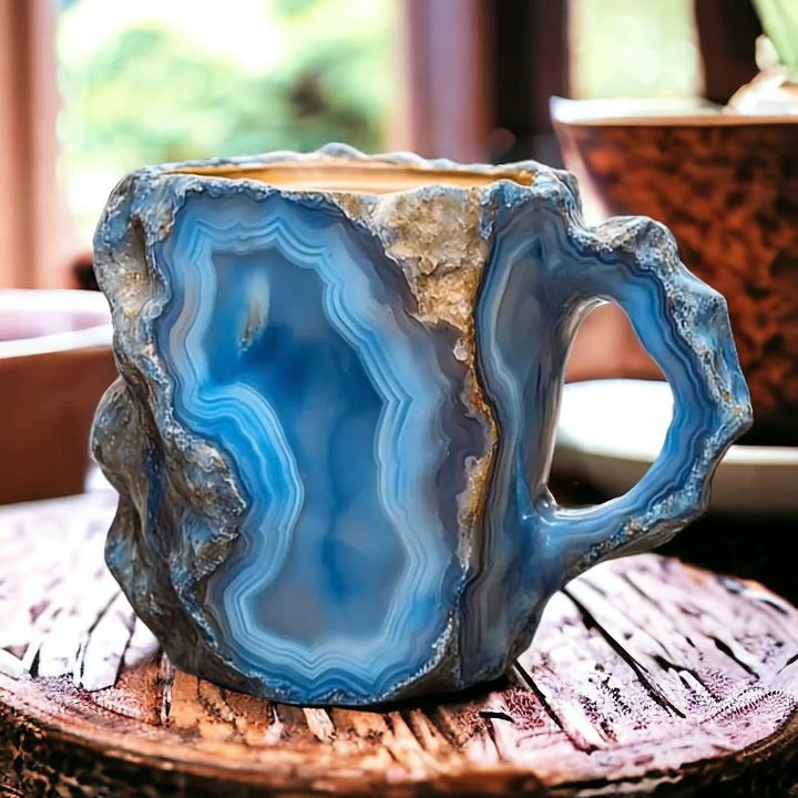 Handmade mineral crystal mug