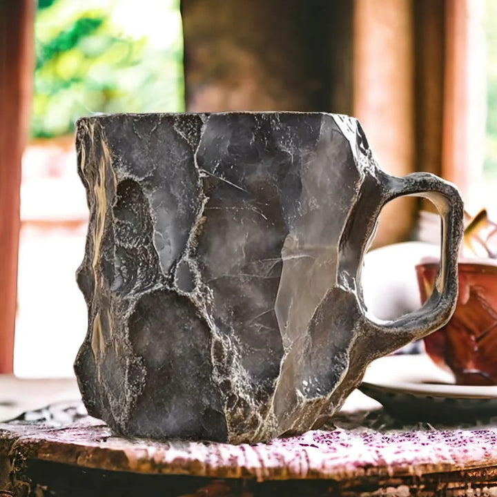 Handmade mineral crystal mug
