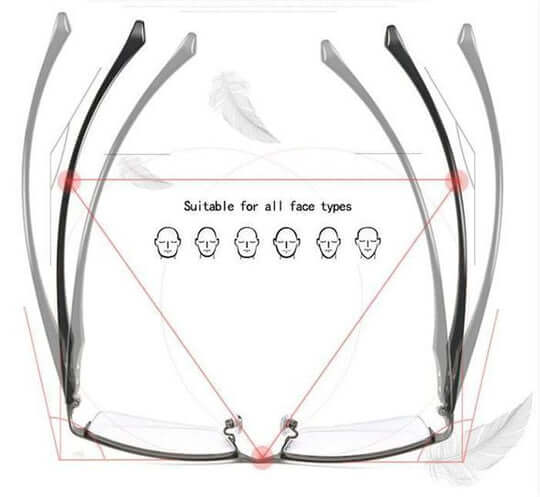 Progressive multifocal spectacles for near and distance vision with anti‑glare and UV protection