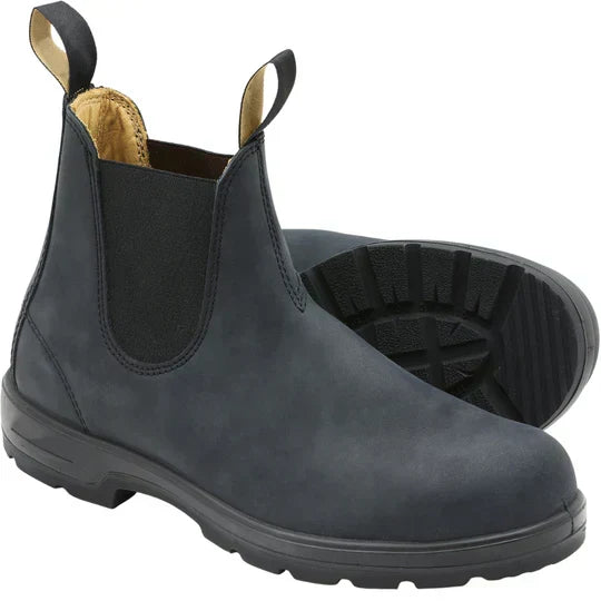Men's Waterproof Chelsea Boots – Black Leather, Slip-On Design for Casual and Rainy Weather