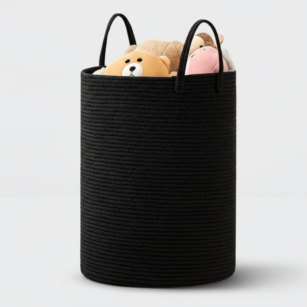 Large-Capacity Cotton Rope Basket – LaundriGo