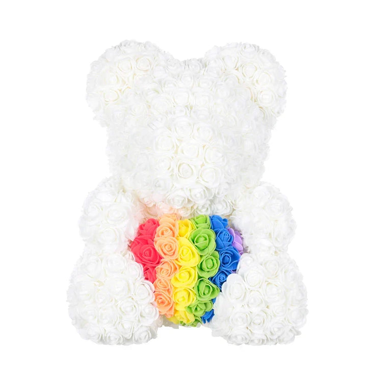 VivaBloom Romantic Rose Bear | Elegant Handmade Rose Bear for Loving Moments