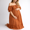 Off-Shoulder Maxi Maternity Dress