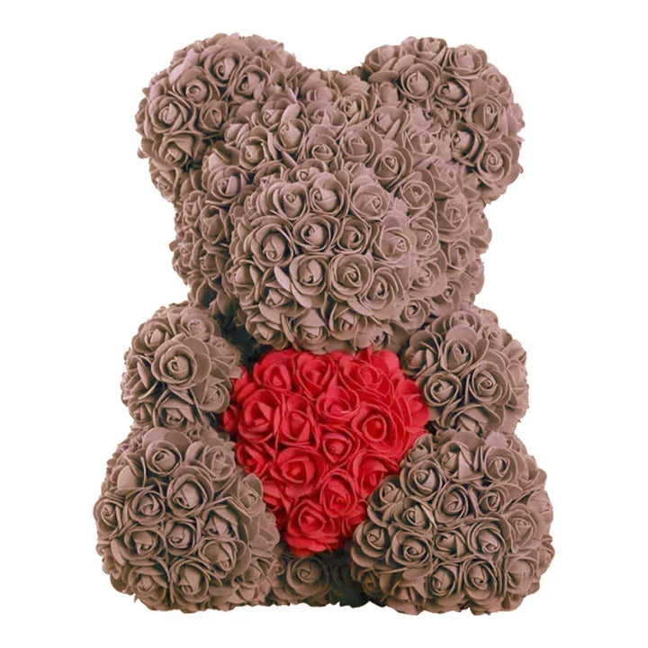 VivaBloom Romantic Rose Bear | Elegant Handmade Rose Bear for Loving Moments