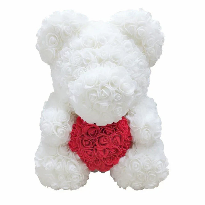 VivaBloom Romantic Rose Bear | Elegant Handmade Rose Bear for Loving Moments