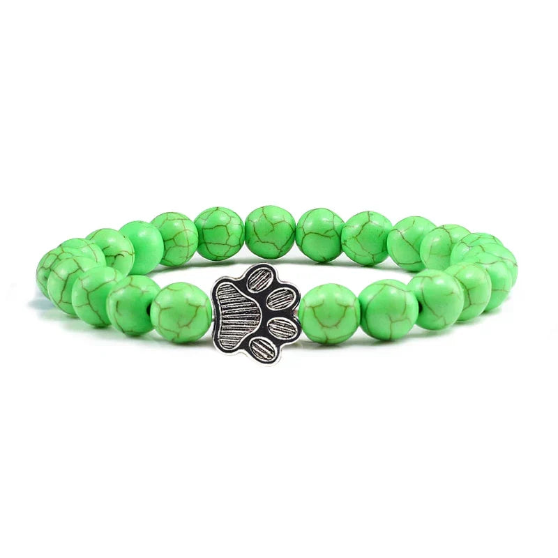 Knotted Paw Bracelet – Natural Stone Design
