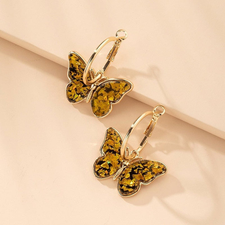 Butterfly Earrings with Colourful Details
