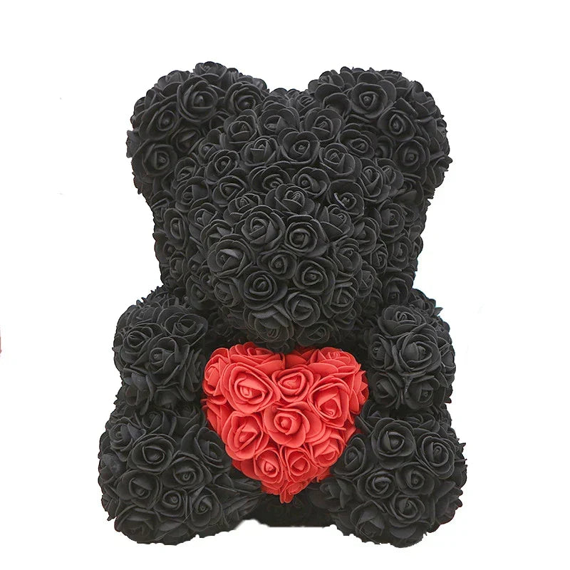 VivaBloom Romantic Rose Bear | Elegant Handmade Rose Bear for Loving Moments