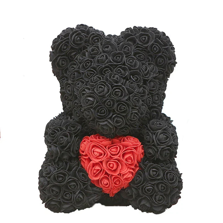 VivaBloom Romantic Rose Bear | Elegant Handmade Rose Bear for Loving Moments