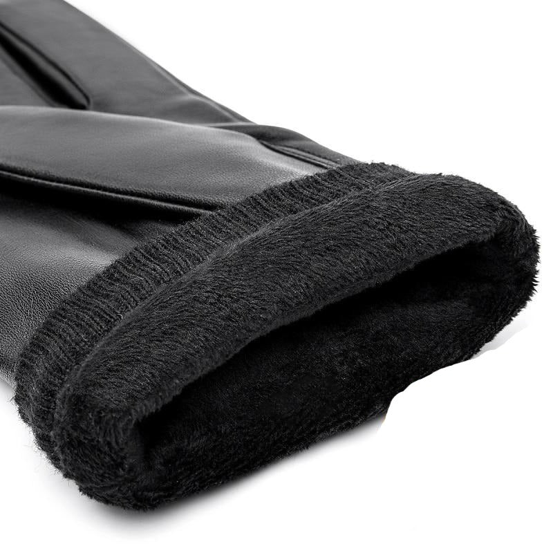 Men's Slim Fit Gloves – Suitable for Cold Weather, with Zip Fastening