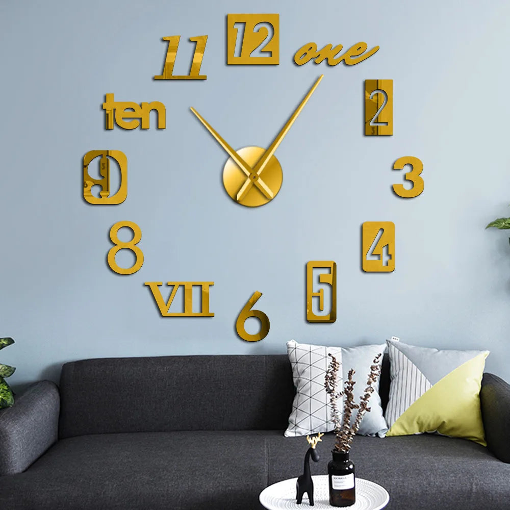 Modern Silent Home Wall Clock Decorative Design