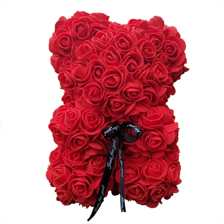 VivaBloom Romantic Rose Bear | Elegant Handmade Rose Bear for Loving Moments
