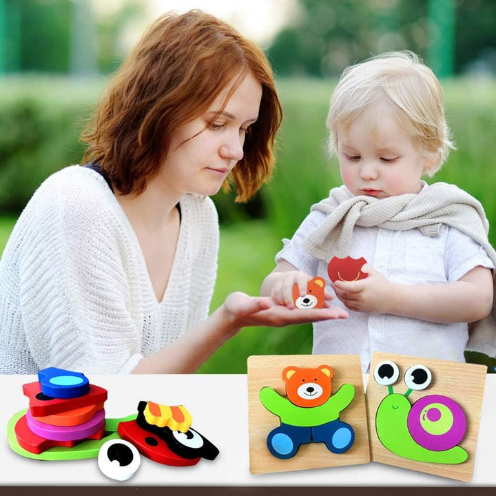 Wooden Montessori Puzzle – ColourJoy (Buy 1 Get 1 Free)