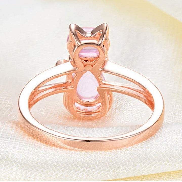 Cat Ring in Pink Gold