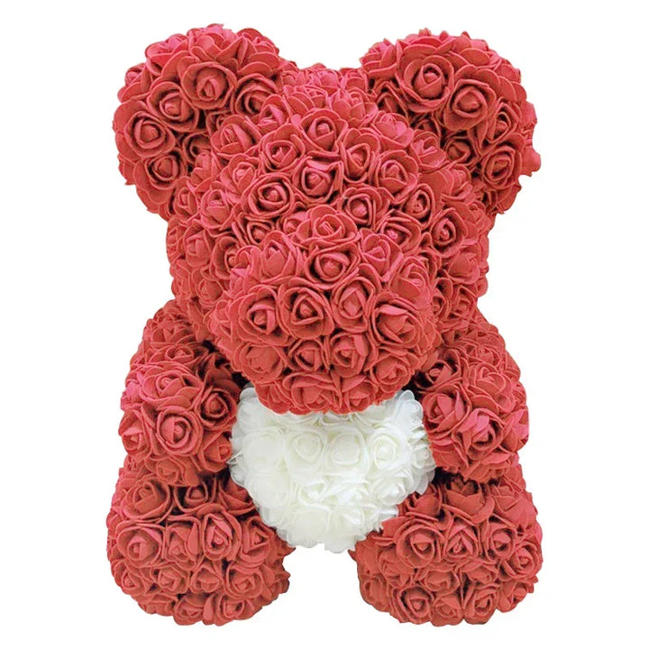 VivaBloom Romantic Rose Bear | Elegant Handmade Rose Bear for Loving Moments