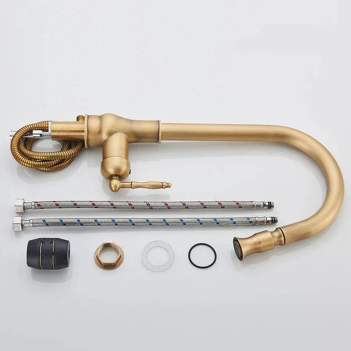 TimelessFlow - Antique Brass Kitchen Tap