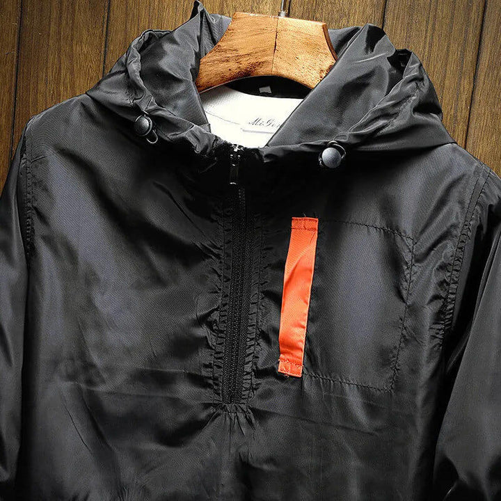 Windbreaker with half-zip and hood – Clarence