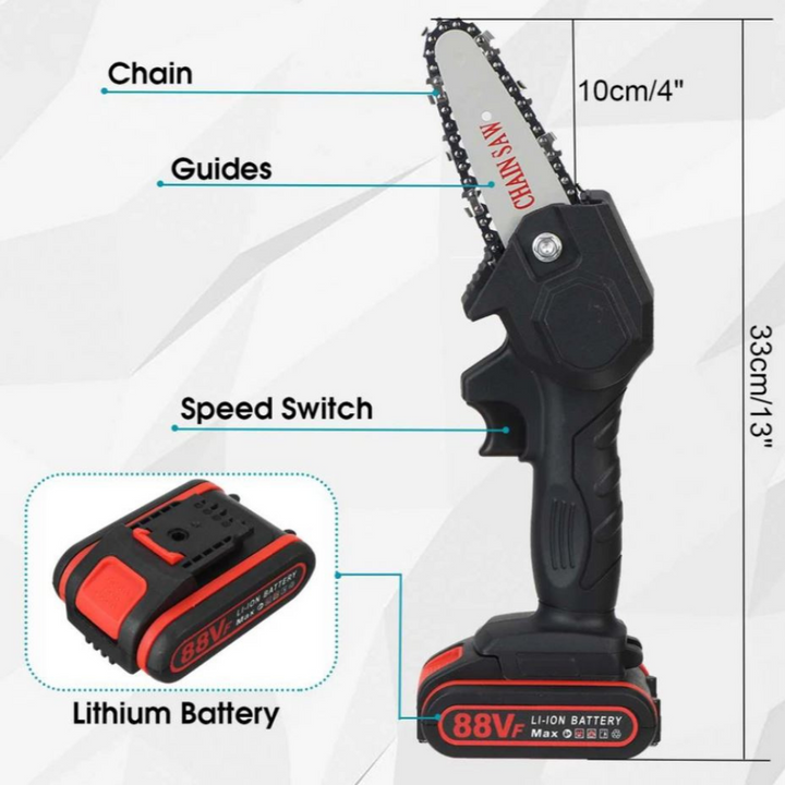 HandyPRO Cordless Electric Chainsaw | Powerful and Fast for Pruning and Sawing!