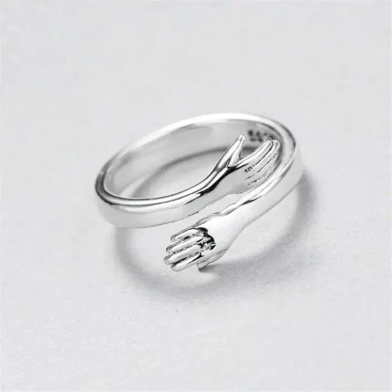 Refined silver ring with adjustable band