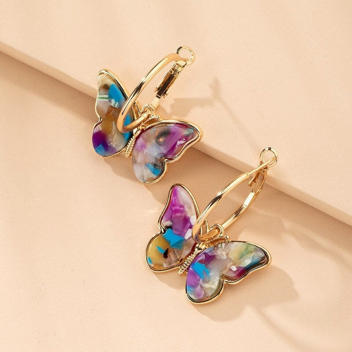 Butterfly Earrings with Colourful Details