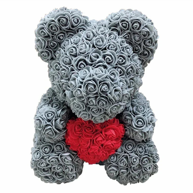 VivaBloom Romantic Rose Bear | Elegant Handmade Rose Bear for Loving Moments