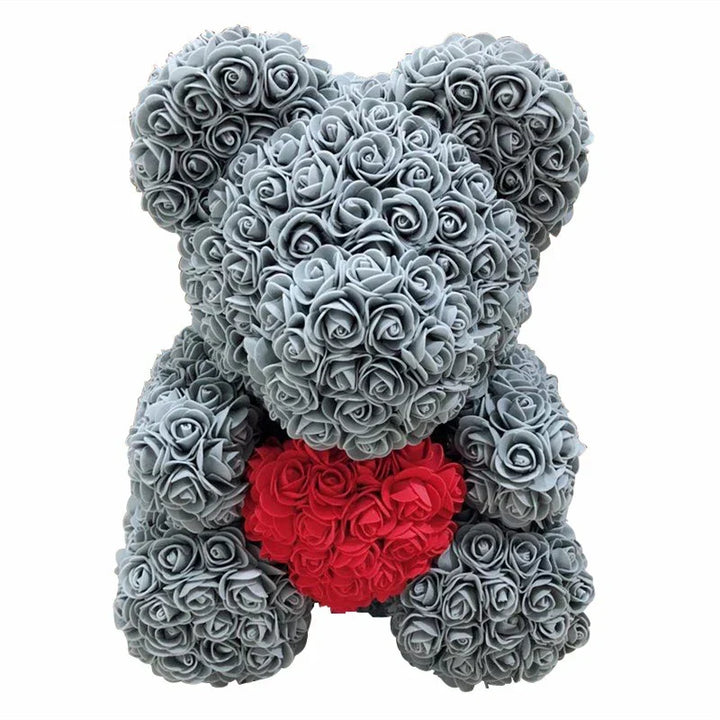 VivaBloom Romantic Rose Bear | Elegant Handmade Rose Bear for Loving Moments