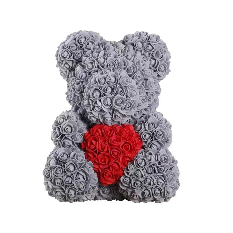 VivaBloom Romantic Rose Bear | Elegant Handmade Rose Bear for Loving Moments
