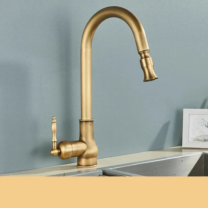 TimelessFlow - Antique Brass Kitchen Tap