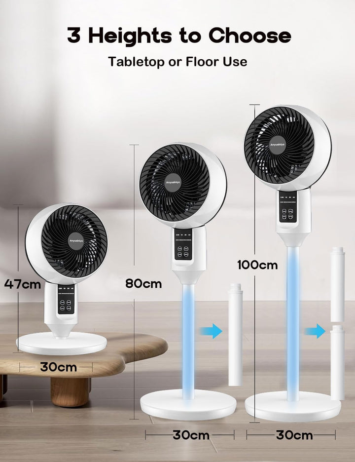 Height-Adjustable Modern Desk Fan - Luftis