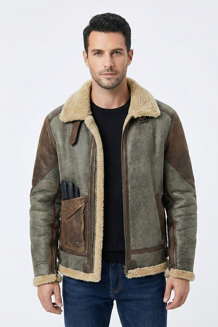 Men's Shearling-Style Jacket - Thies