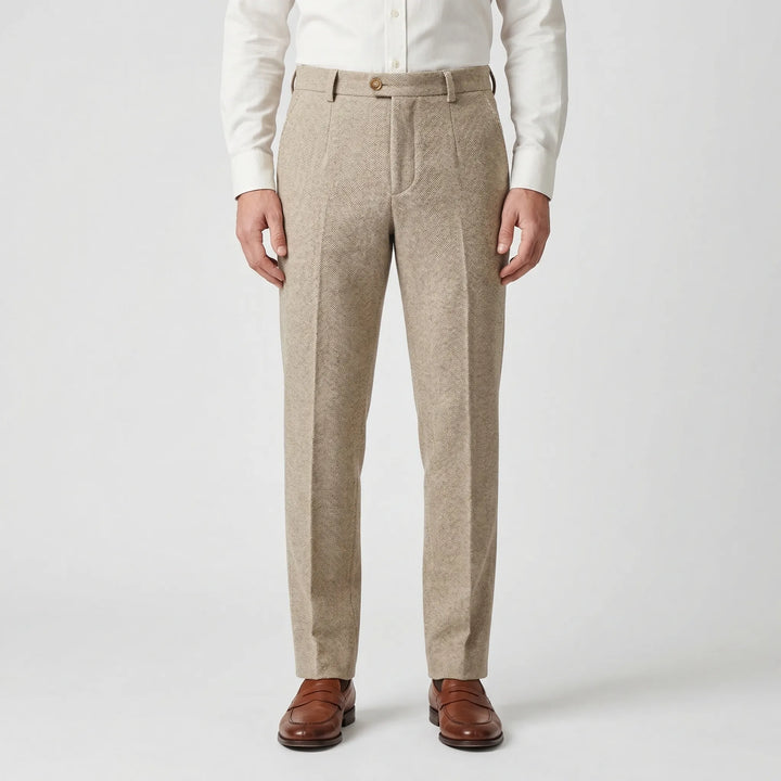 Herringbone Slim-Cut Trousers - Martin