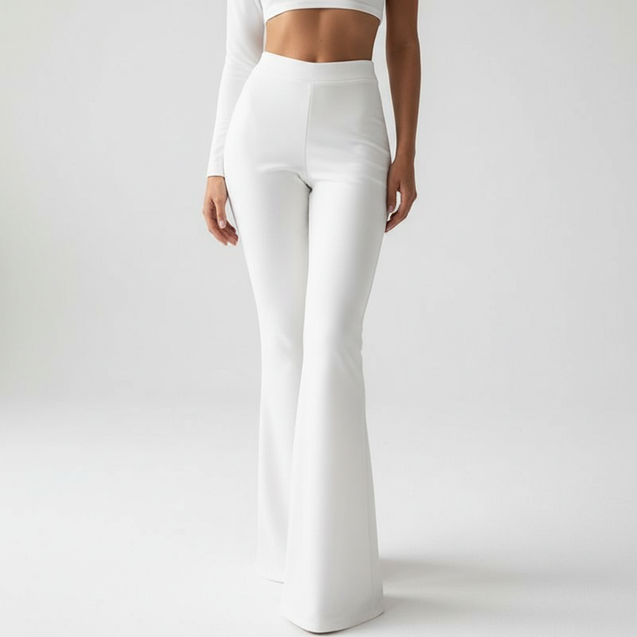 High-Waisted Flared Trousers - Annika
