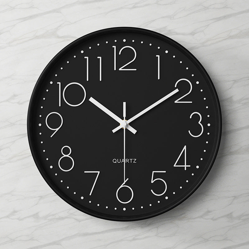 Elegant, Silent Wall Clock with Raised Numbers