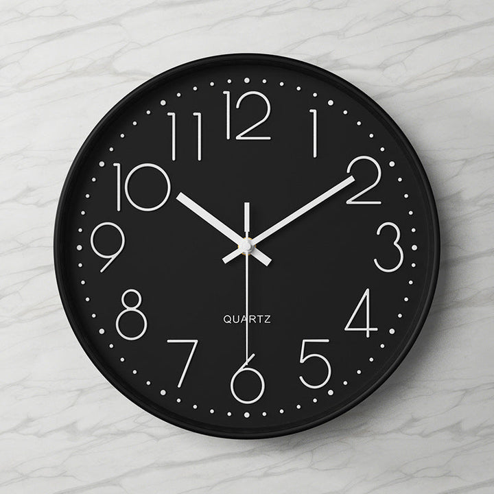 Elegant, Silent Wall Clock with Raised Numbers