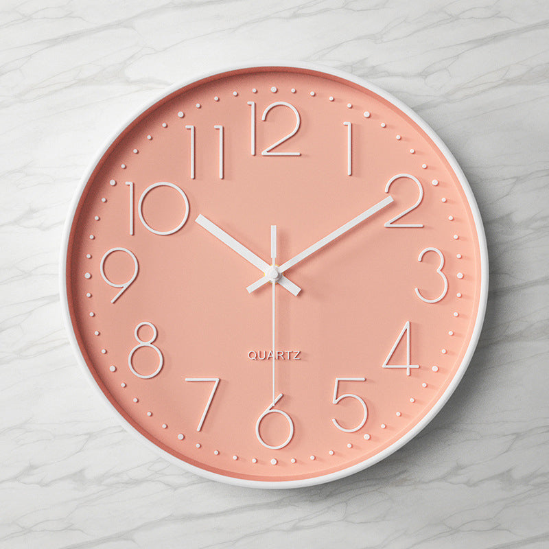 Elegant, Silent Wall Clock with Raised Numbers