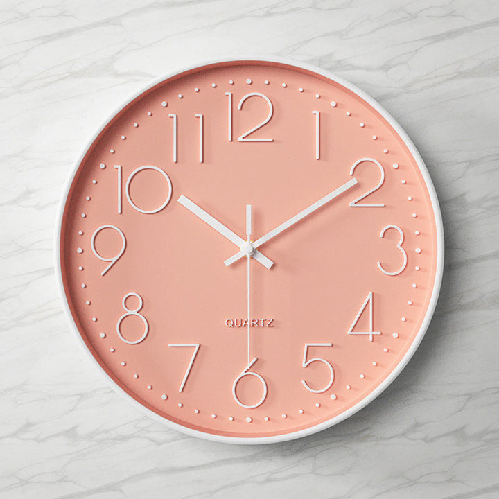 Elegant, Silent Wall Clock with Raised Numbers