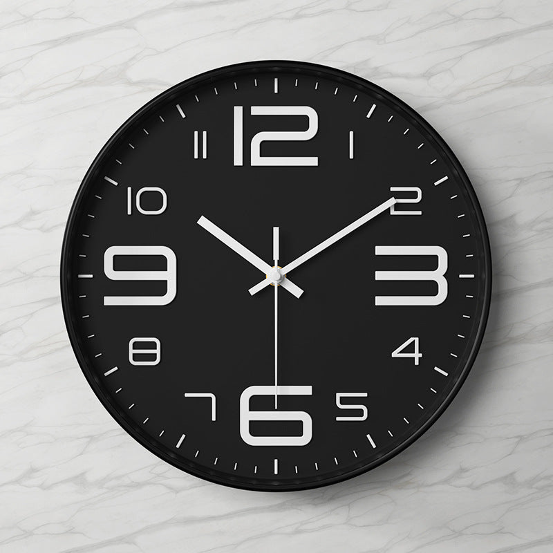 Elegant, Silent Wall Clock with Raised Numbers