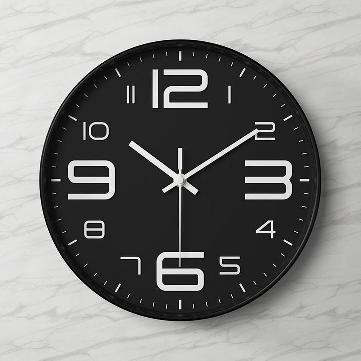 Elegant, Silent Wall Clock with Raised Numbers