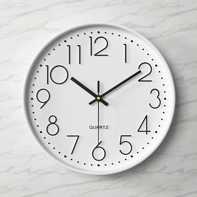 Elegant, Silent Wall Clock with Raised Numbers