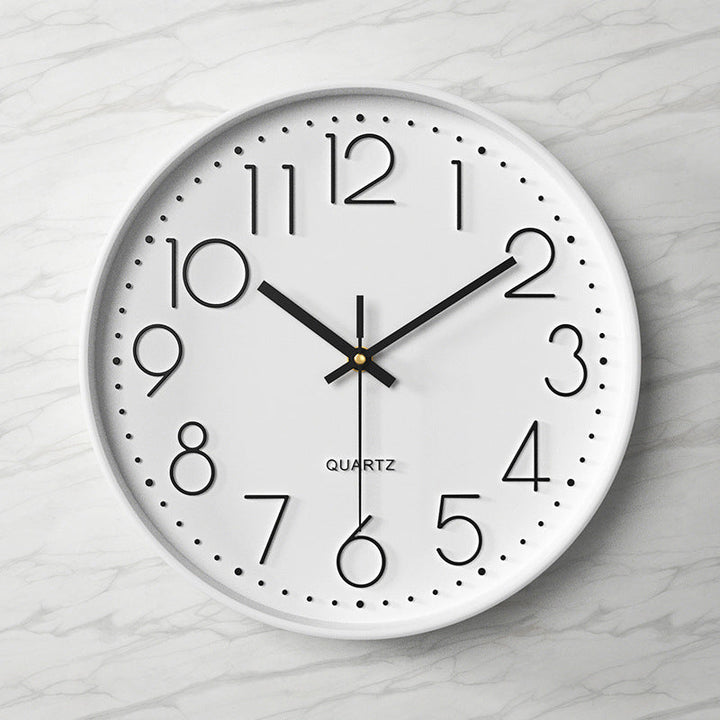 Elegant, Silent Wall Clock with Raised Numbers