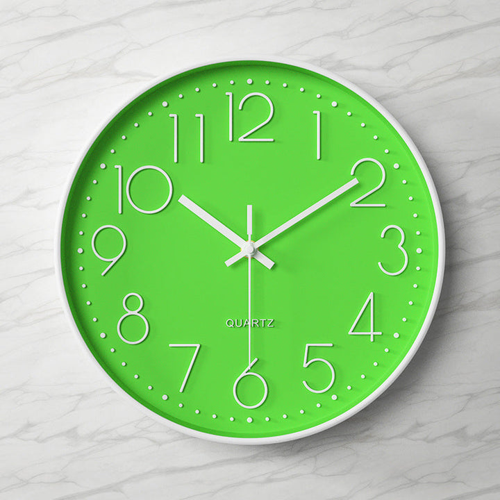 Elegant, Silent Wall Clock with Raised Numbers