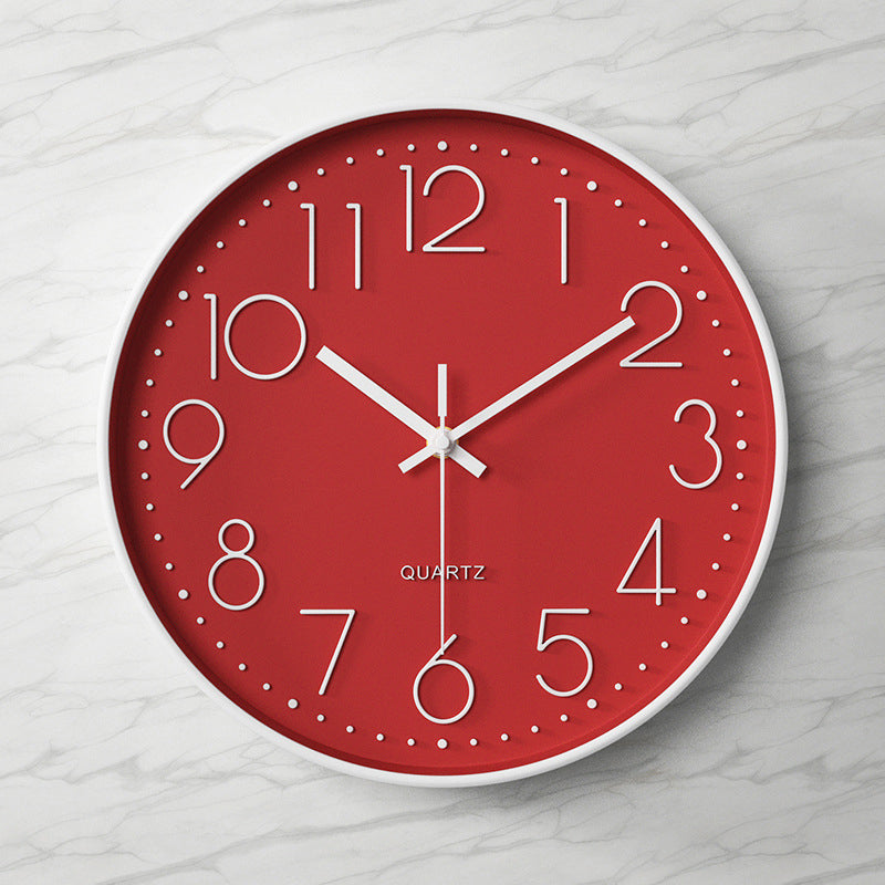 Elegant, Silent Wall Clock with Raised Numbers