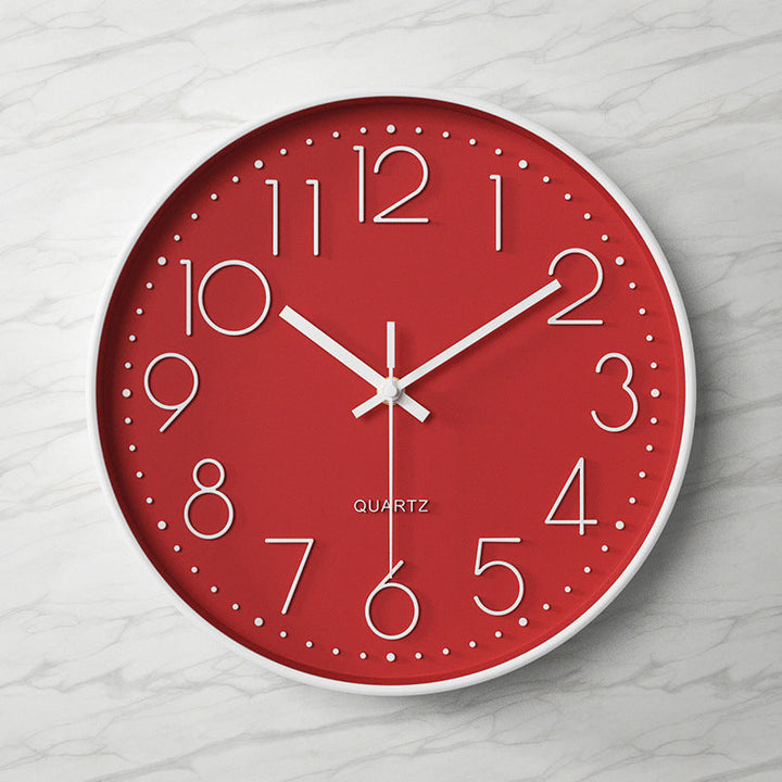 Elegant, Silent Wall Clock with Raised Numbers