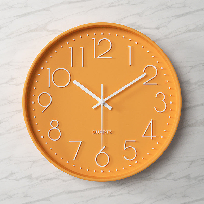 Elegant, Silent Wall Clock with Raised Numbers