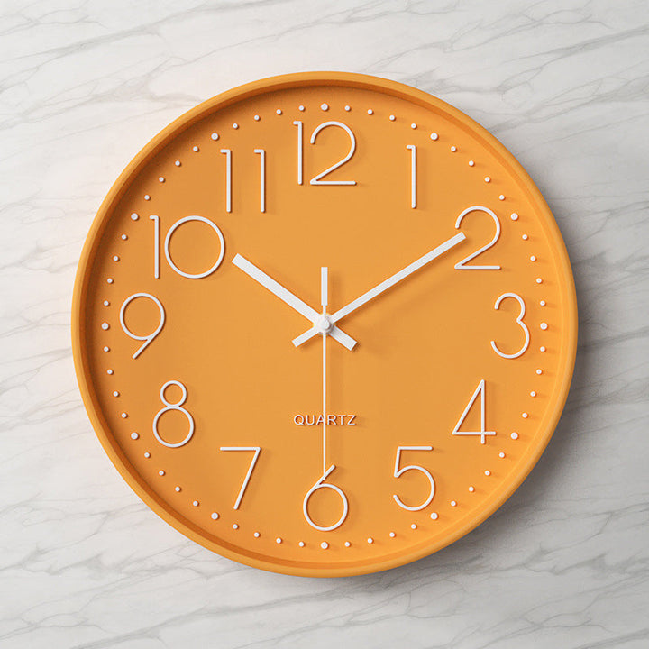Elegant, Silent Wall Clock with Raised Numbers